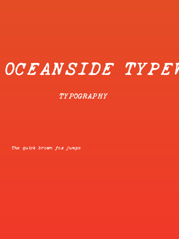 Oceanside Typewriter Poster