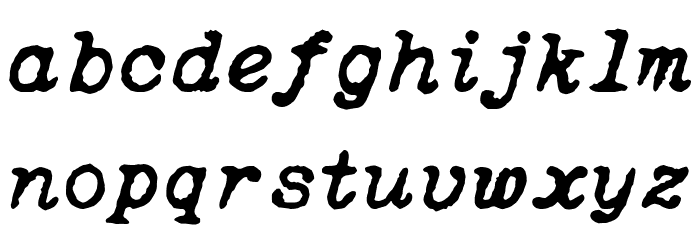 Oceanside Typewriter Font LOWERCASE