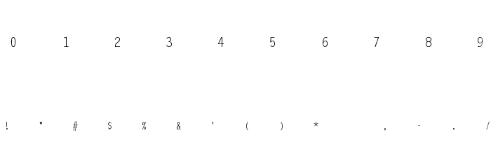 Ocelot Monowidth Font OTHER CHARS