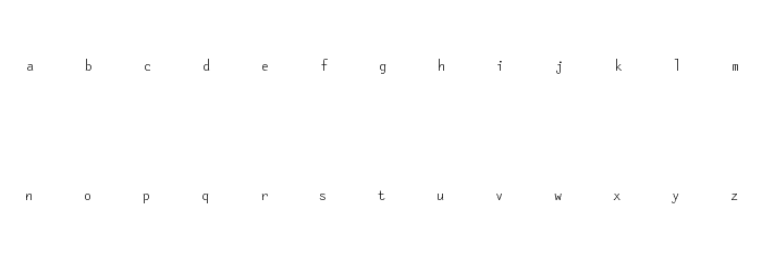 Ocelot Monowidth Font LOWERCASE