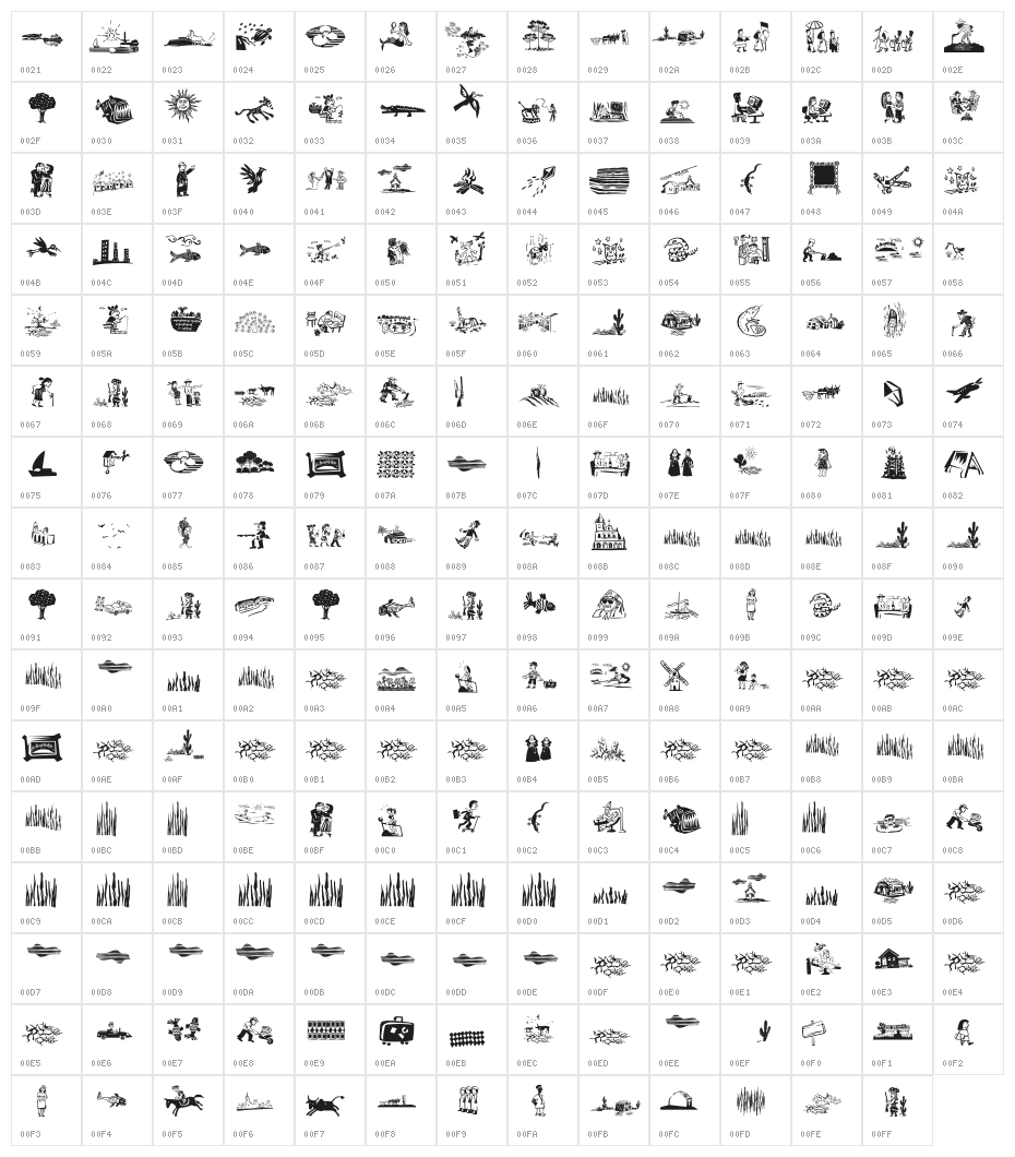 Ochent Silibrina 3 Character Map