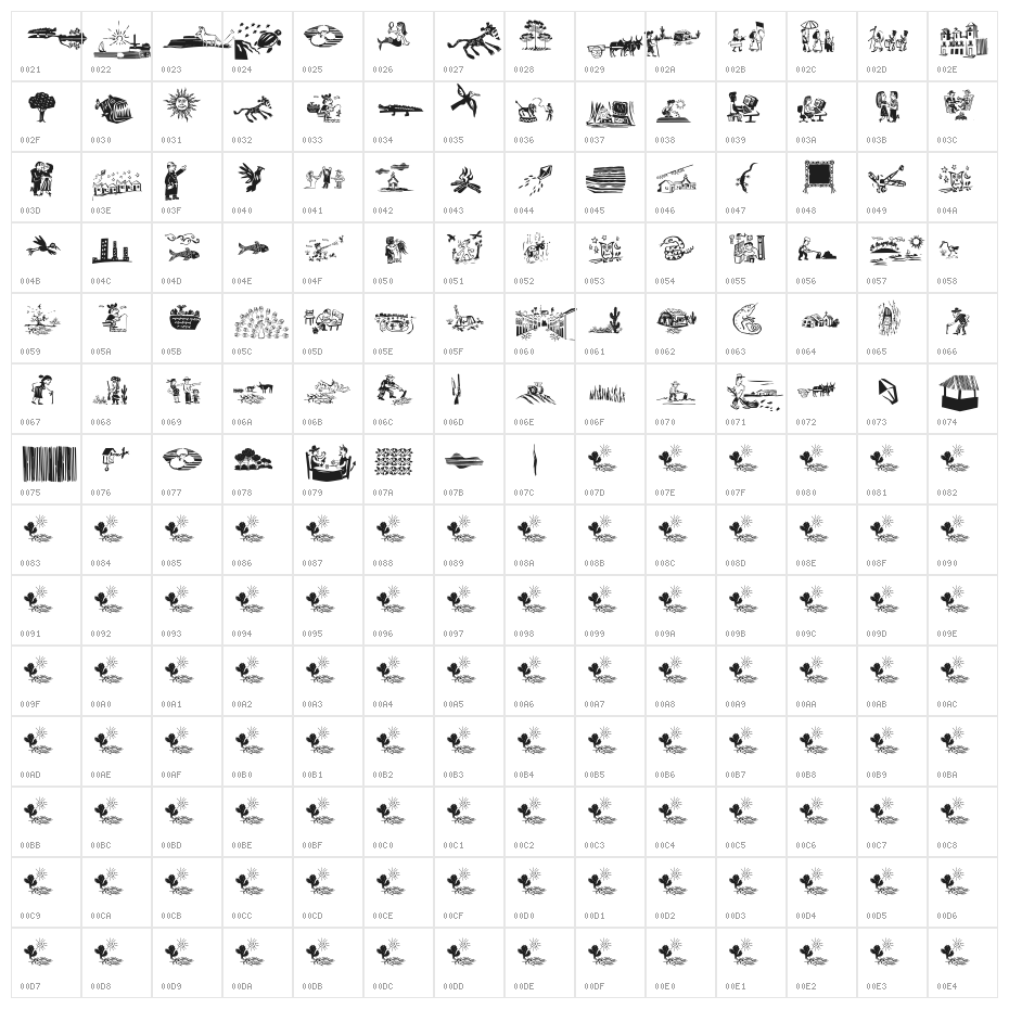 Ochent Silibrina Character Map