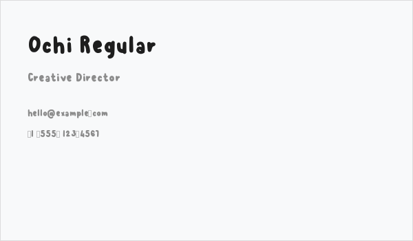 Ochi Regular Business Card