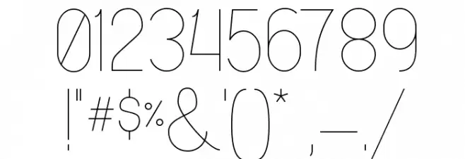 Ocho Siete Font OTHER CHARS