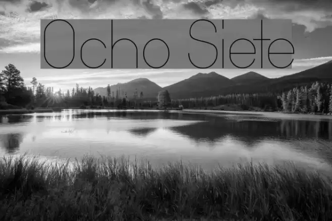 Ocho Siete Font examples