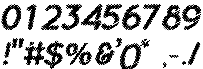 Ocie Bold Italic Шрифта ДРУГИЕ символов