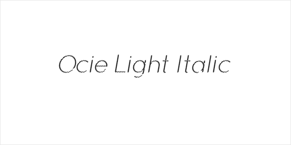 Ocie Light Italic Logo