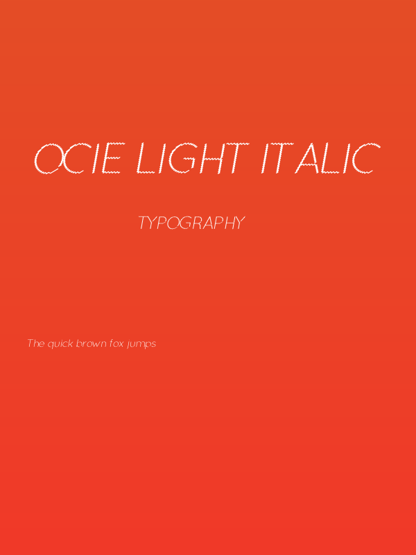 Ocie Light Italic Poster