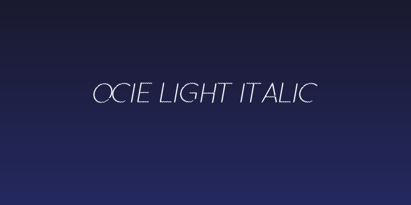 Ocie Light Italic Social Header