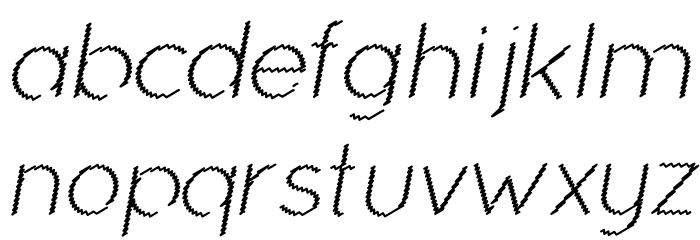 Ocie Light Italic Font LOWERCASE