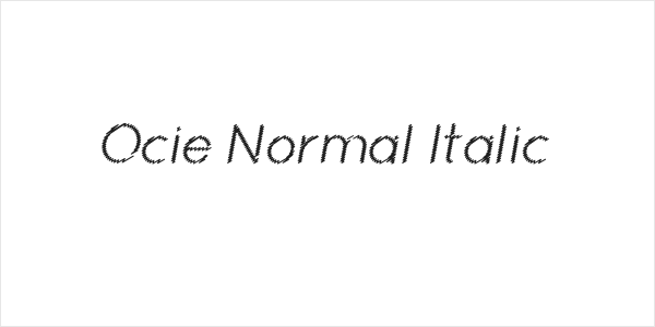 Ocie Normal Italic Logo
