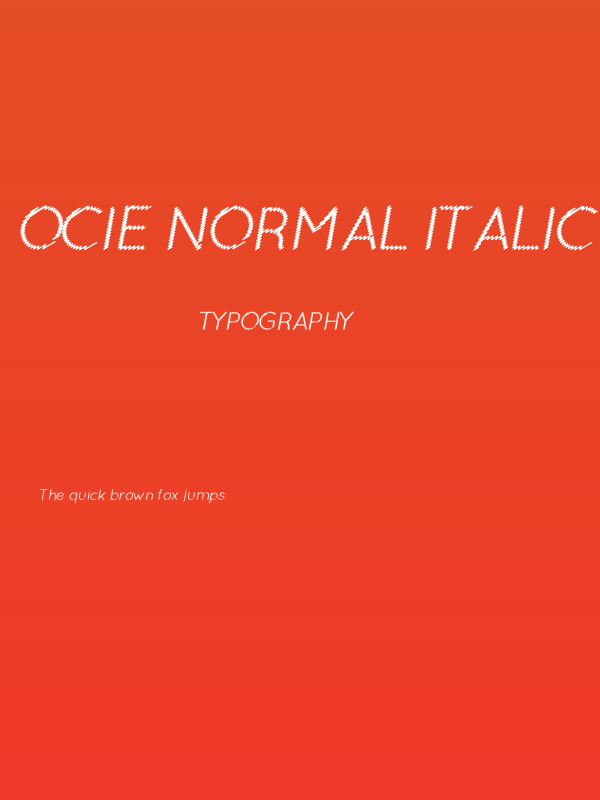 Ocie Normal Italic Poster