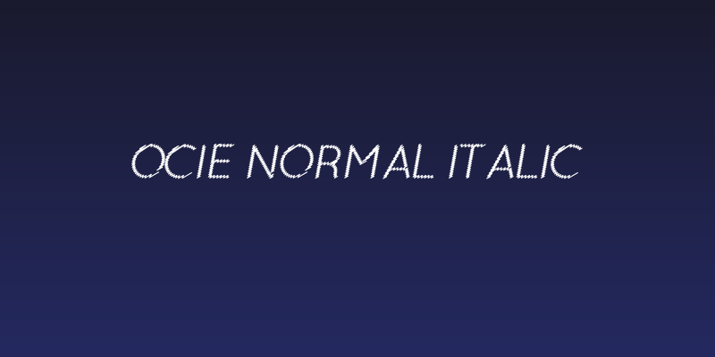 Ocie Normal Italic Social Header
