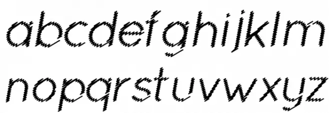Ocie Normal Italic Font LOWERCASE