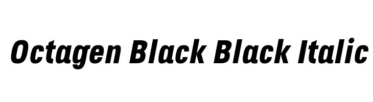 Octagen Black Black Italic Font