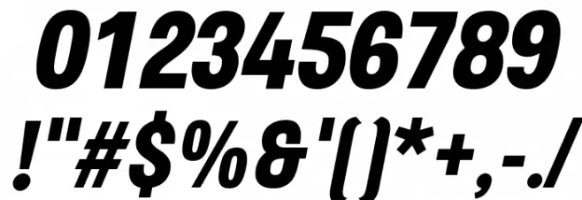 Octagen Black Black Italic Font OTHER CHARS