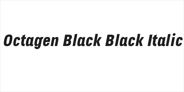 Octagen Black Black Italic Logo