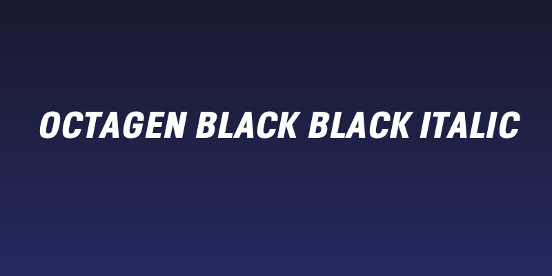 Octagen Black Black Italic Social Header