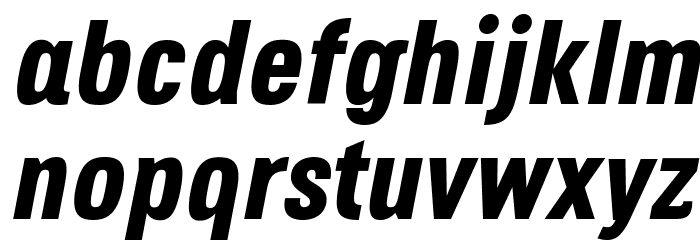 Octagen Black Black Italic Font LOWERCASE