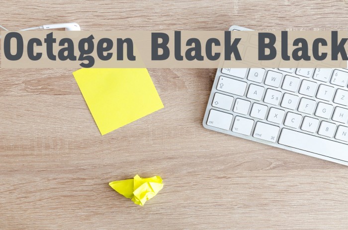 Octagen Black Black Font examples