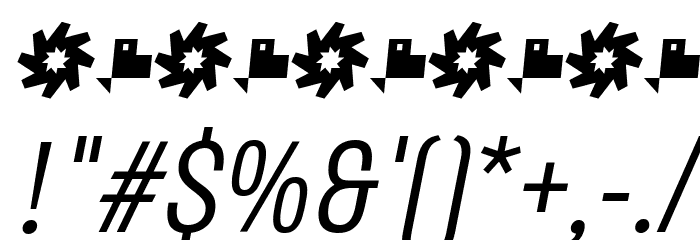 Octagen Light Light Italic Font OTHER CHARS