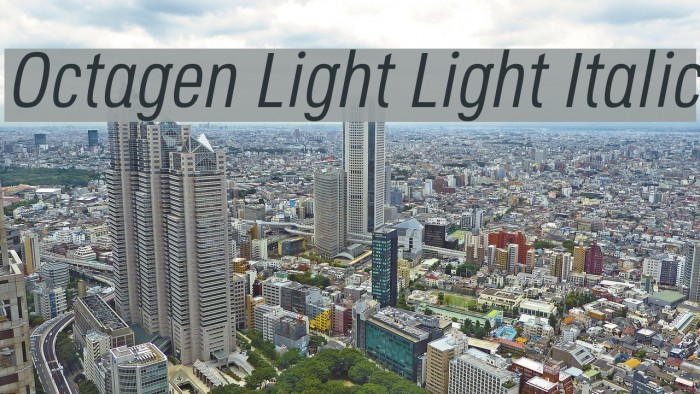 Octagen Light Light Italic Font examples