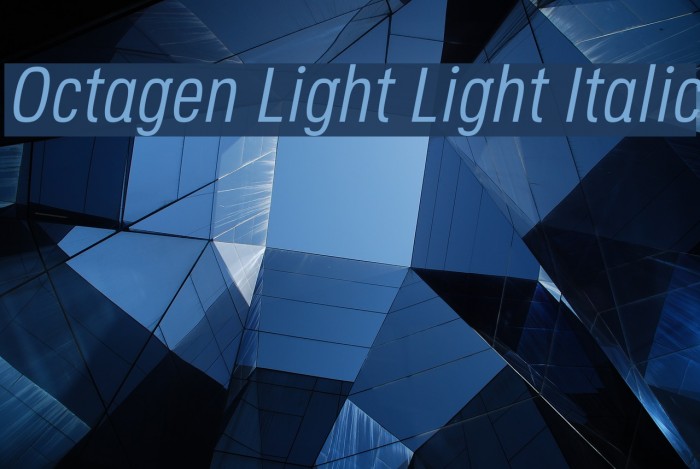 Octagen Light Light Italic Font examples