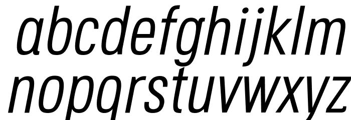 Octagen Light Light Italic Font LOWERCASE