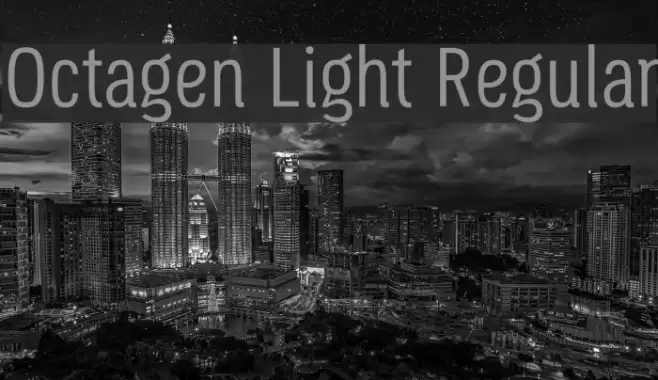 Octagen Light Regular Font examples