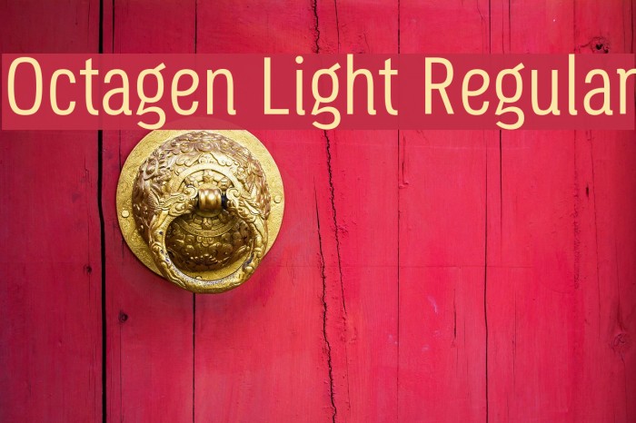 Octagen Light Regular Font examples
