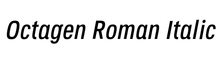 Octagen Roman Italic Font