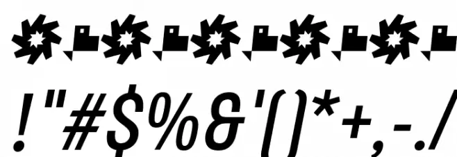 Octagen Roman Italic Font OTHER CHARS