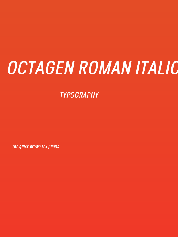 Octagen Roman Italic Poster