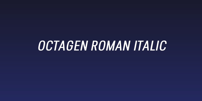 Octagen Roman Italic Social Header