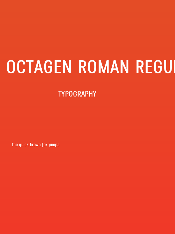 Octagen Roman Regular Poster