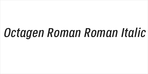 Octagen Roman Roman Italic Logo