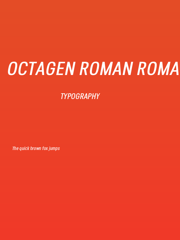 Octagen Roman Roman Italic Poster