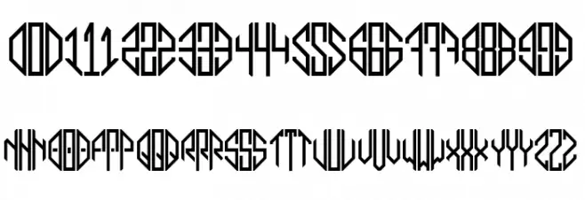 Octagon Monogram Alphabet Шрифта ДРУГИЕ символов