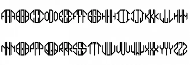 Octagon Monogram Alphabet 字体 大写