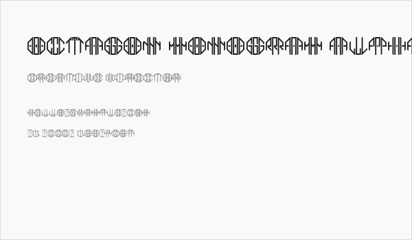 Octagon Monogram Alphabet Business Card