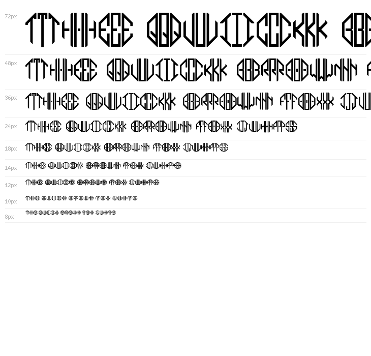 Octagon Monogram Alphabet Waterfall