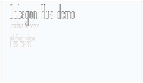 Octagon Plus demo Business Card