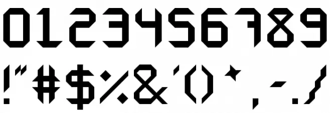 Octagon Regular Font OTHER CHARS