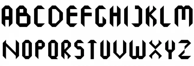 Octagon Regular Schriftart Groß