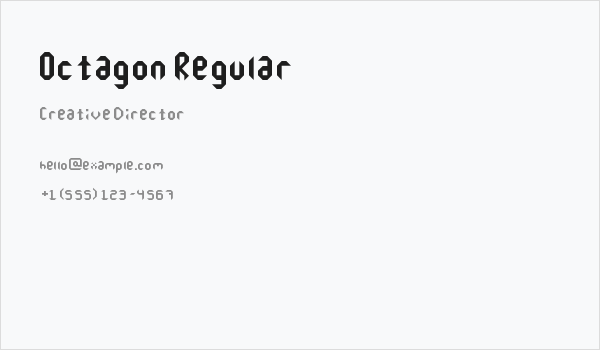 Octagon Regular Business Card