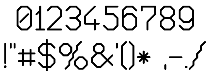 Octagonal Bold Font OTHER CHARS