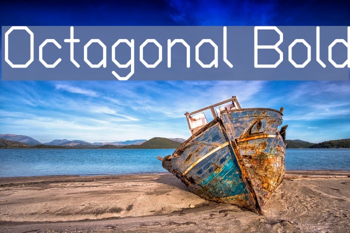 Octagonal Bold Font examples