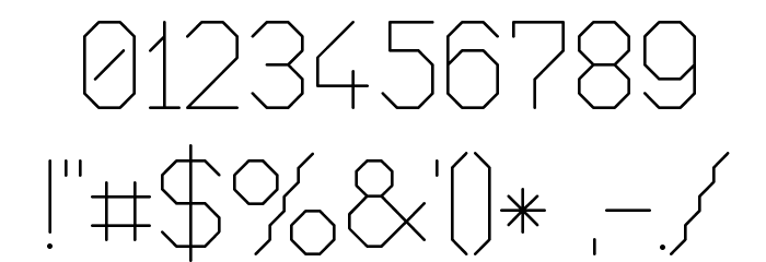 Octagonal Light Font OTHER CHARS