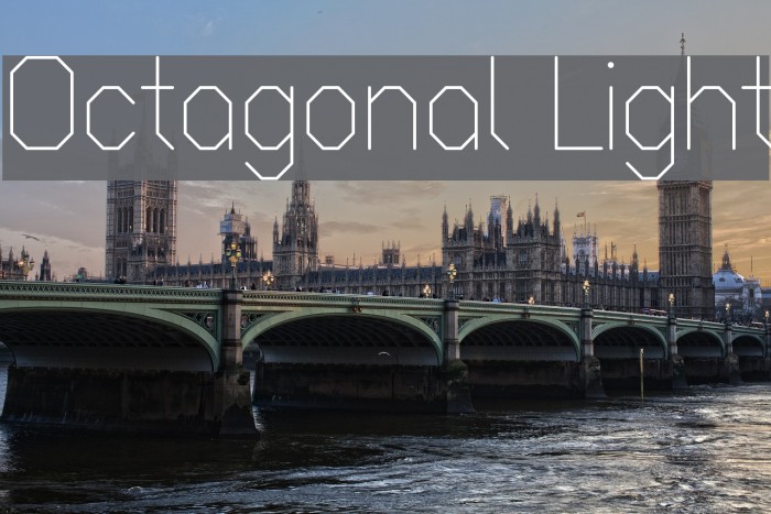 Octagonal Light Font examples