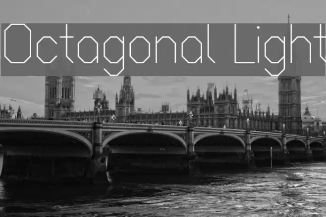 Octagonal Light Font examples